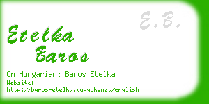 etelka baros business card